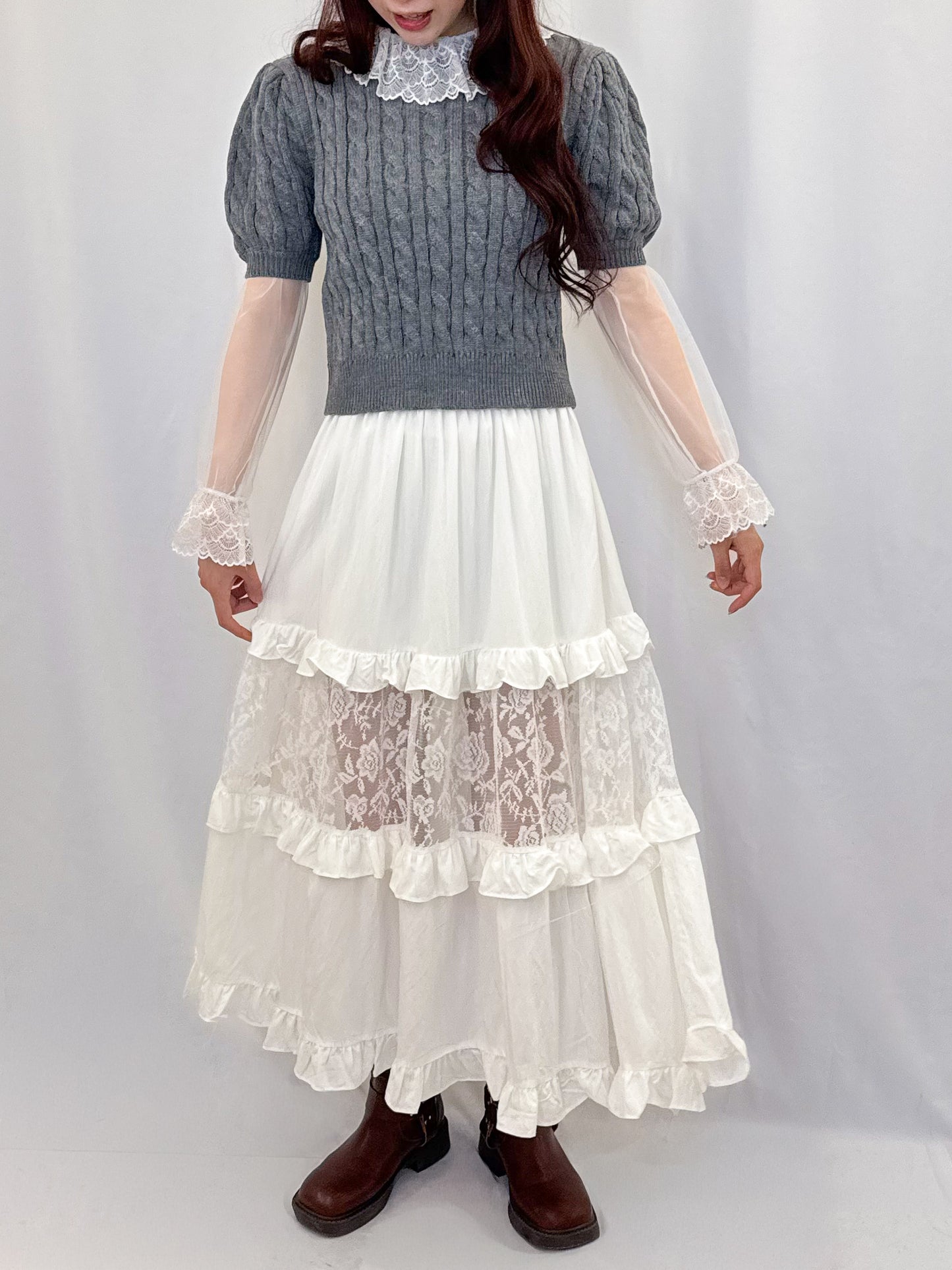 【Official限定】レースパッチワークスカート