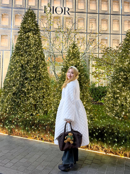 キルティングロングコート