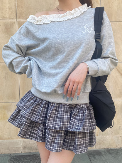 チェックティアードスカート