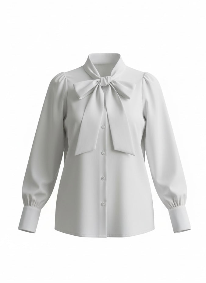 リボンボウタイブラウス
