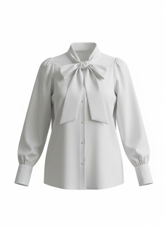 リボンボウタイブラウス