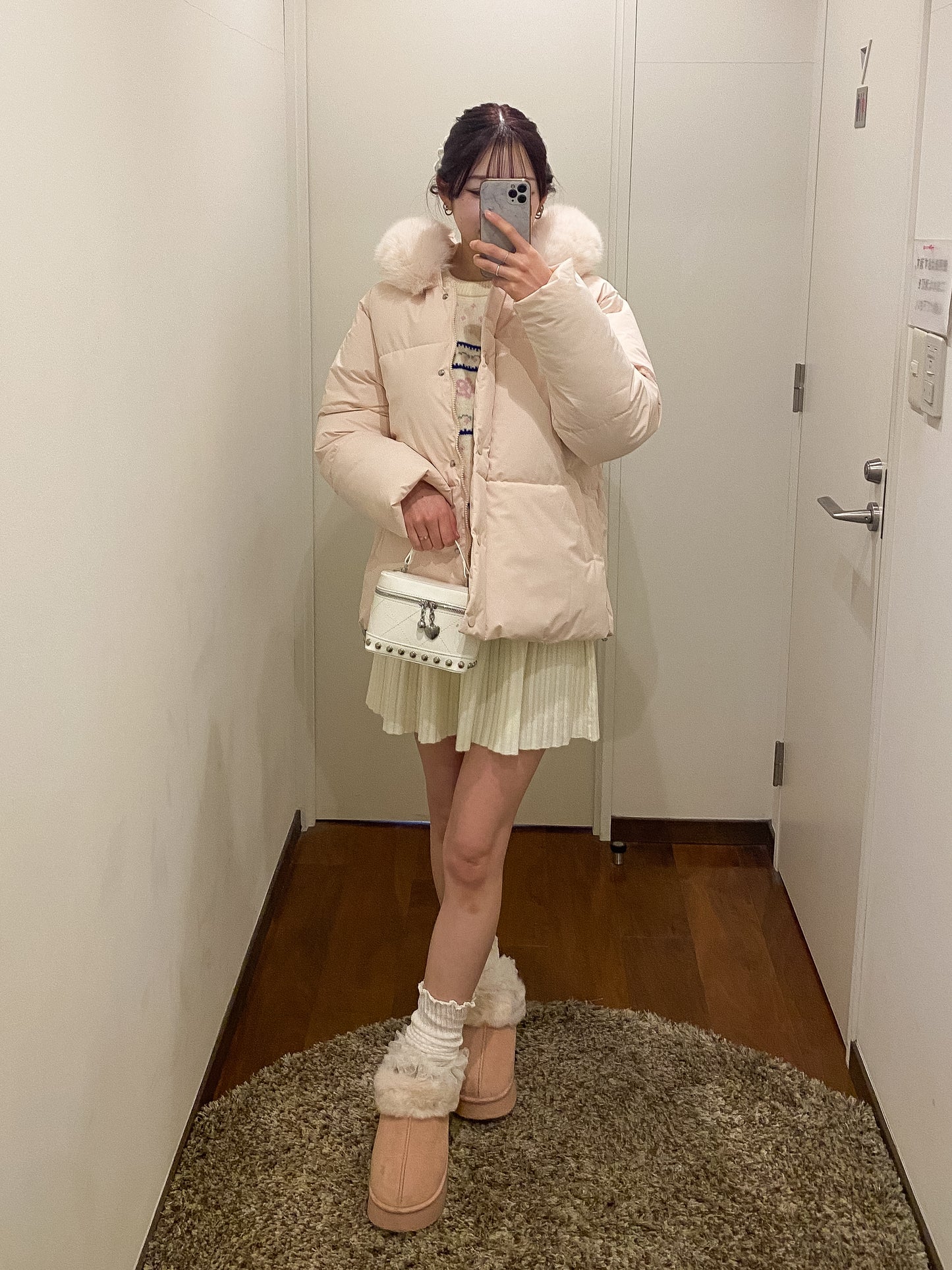 【Official限定価格】ファー付きショートパフブルゾン