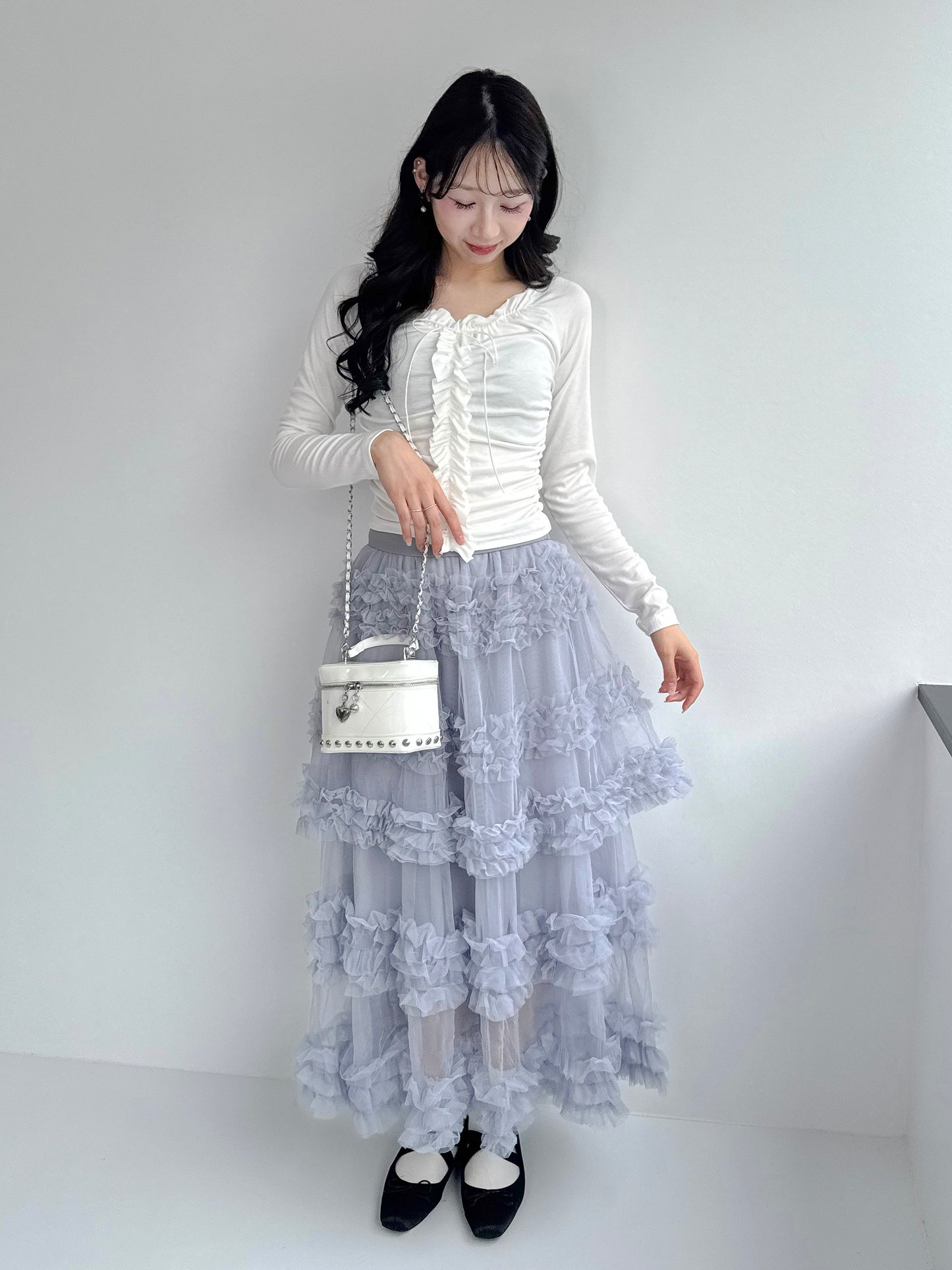 【Official限定価格】ボリュームチュールロングスカート