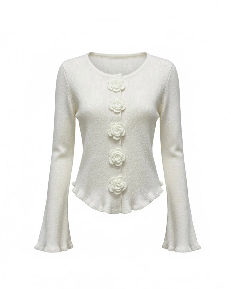 【Official限定価格】フラワーヘムトップス