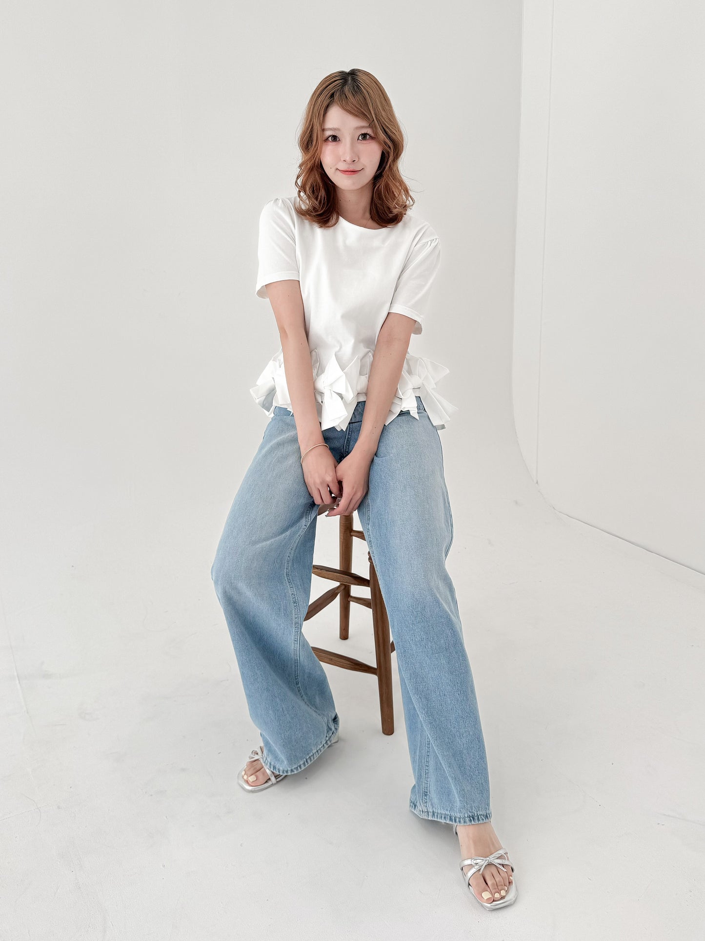 ウエストリボンTシャツ