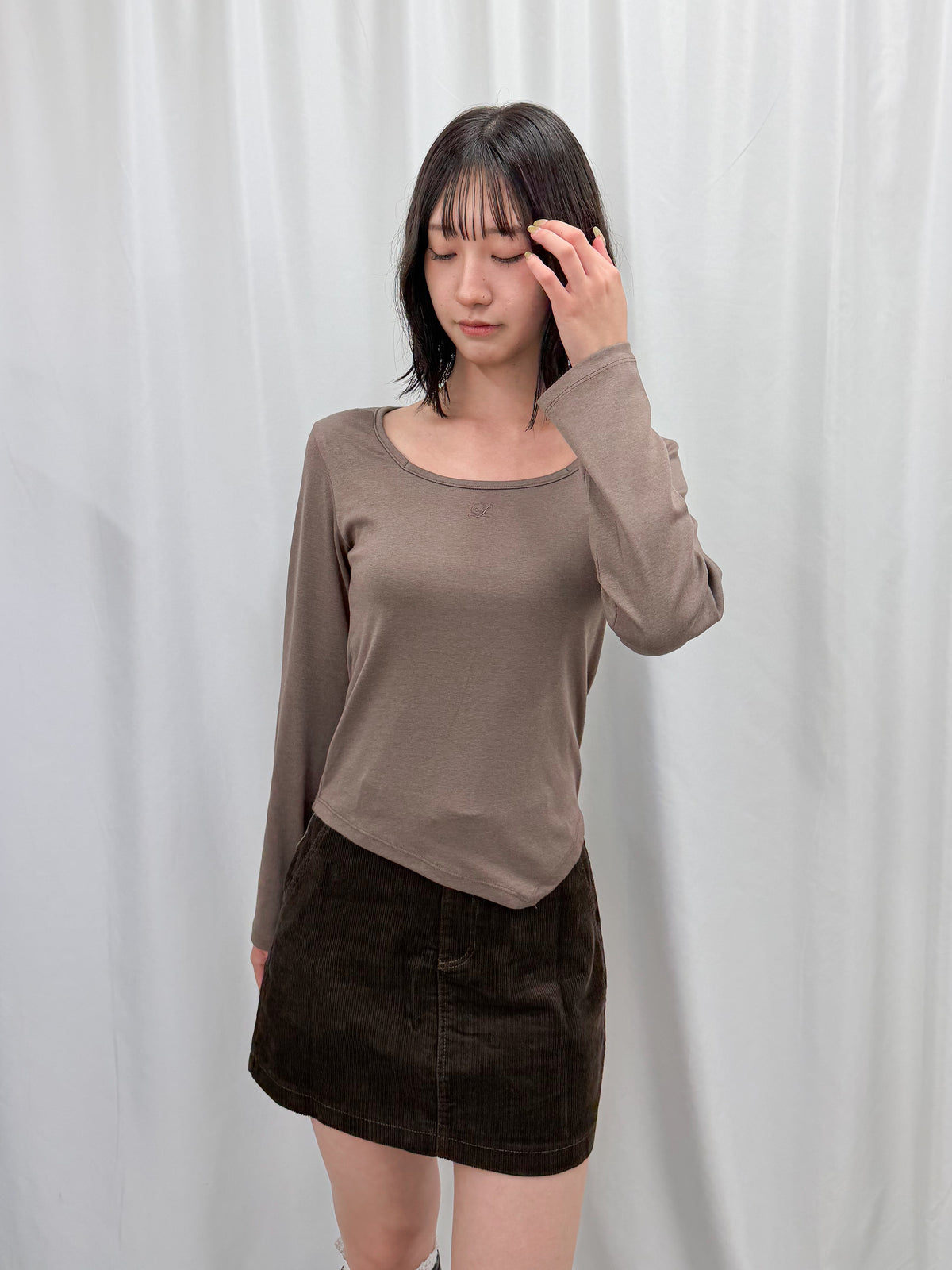 ワンポイント刺繍ロンT