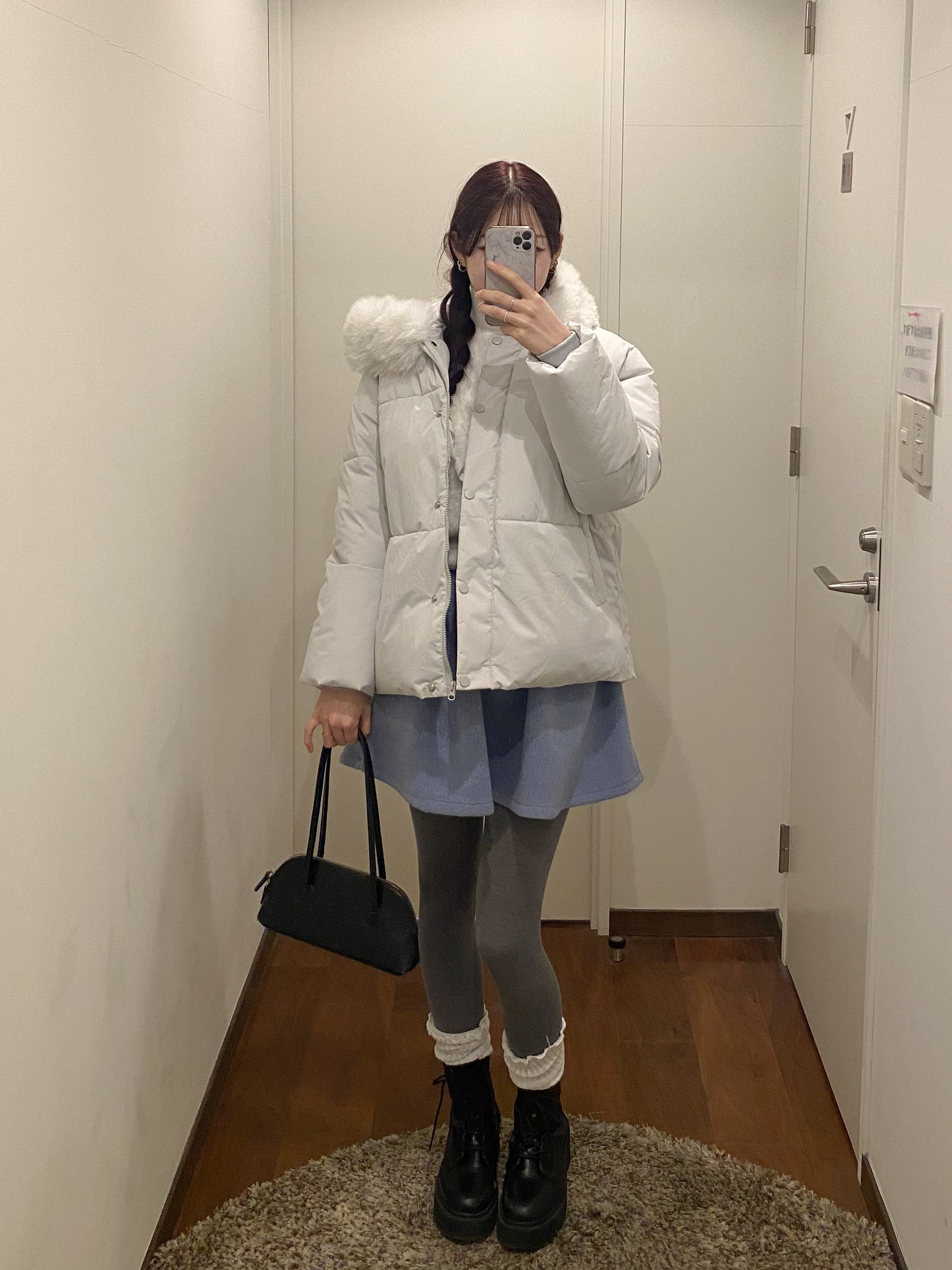 【Official限定価格】ファー付きショートパフブルゾン