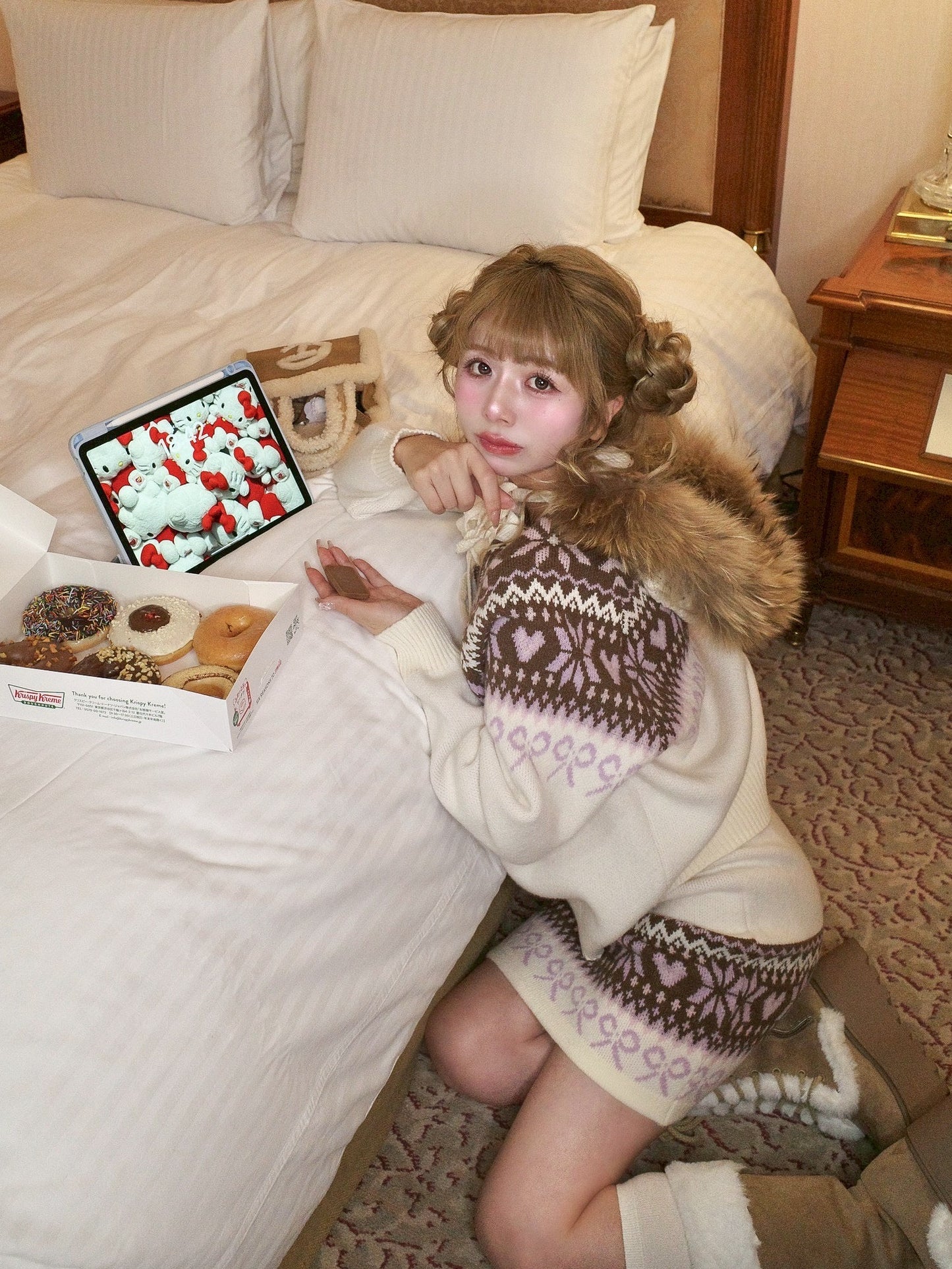 リボンノルディックニットセットアップ