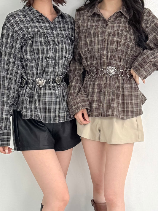 【Official限定】シャーリングチェックシャツ