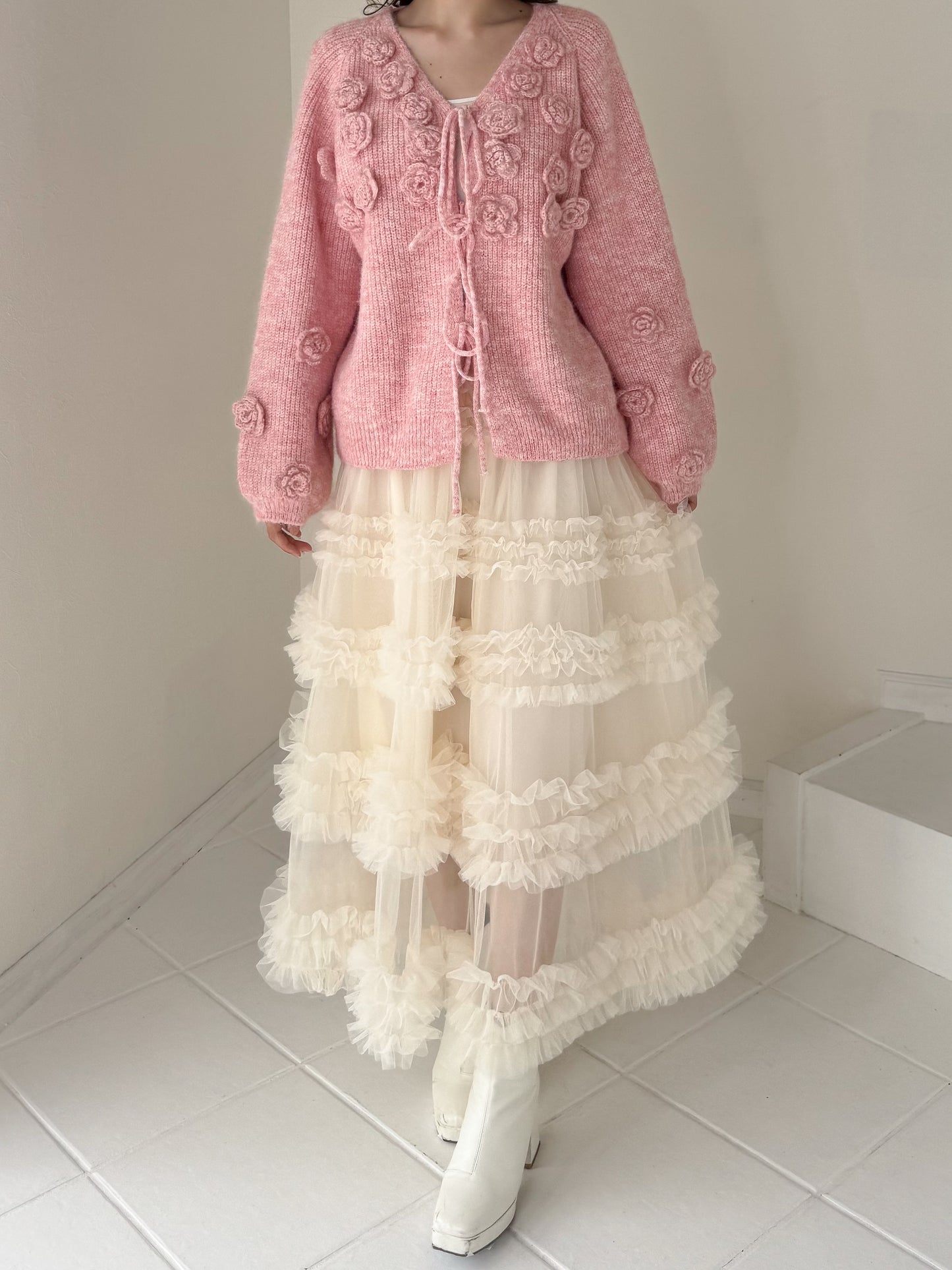 【Official限定価格】ボリュームチュールロングスカート