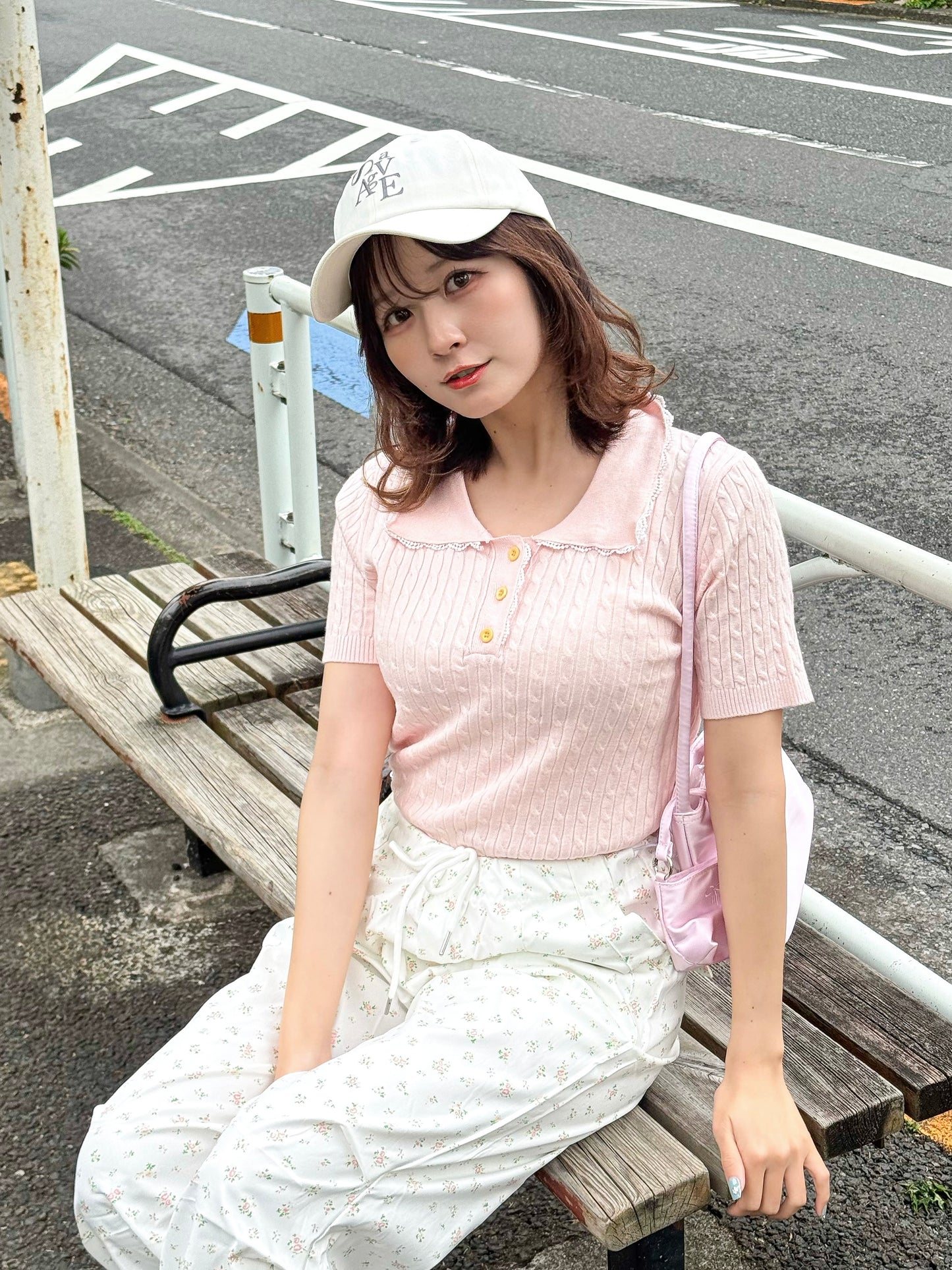 【Official限定価格】フリルリブニットポロ