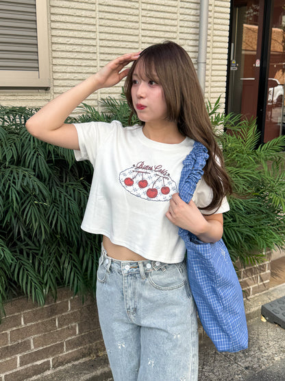 チェリークロップドTシャツ