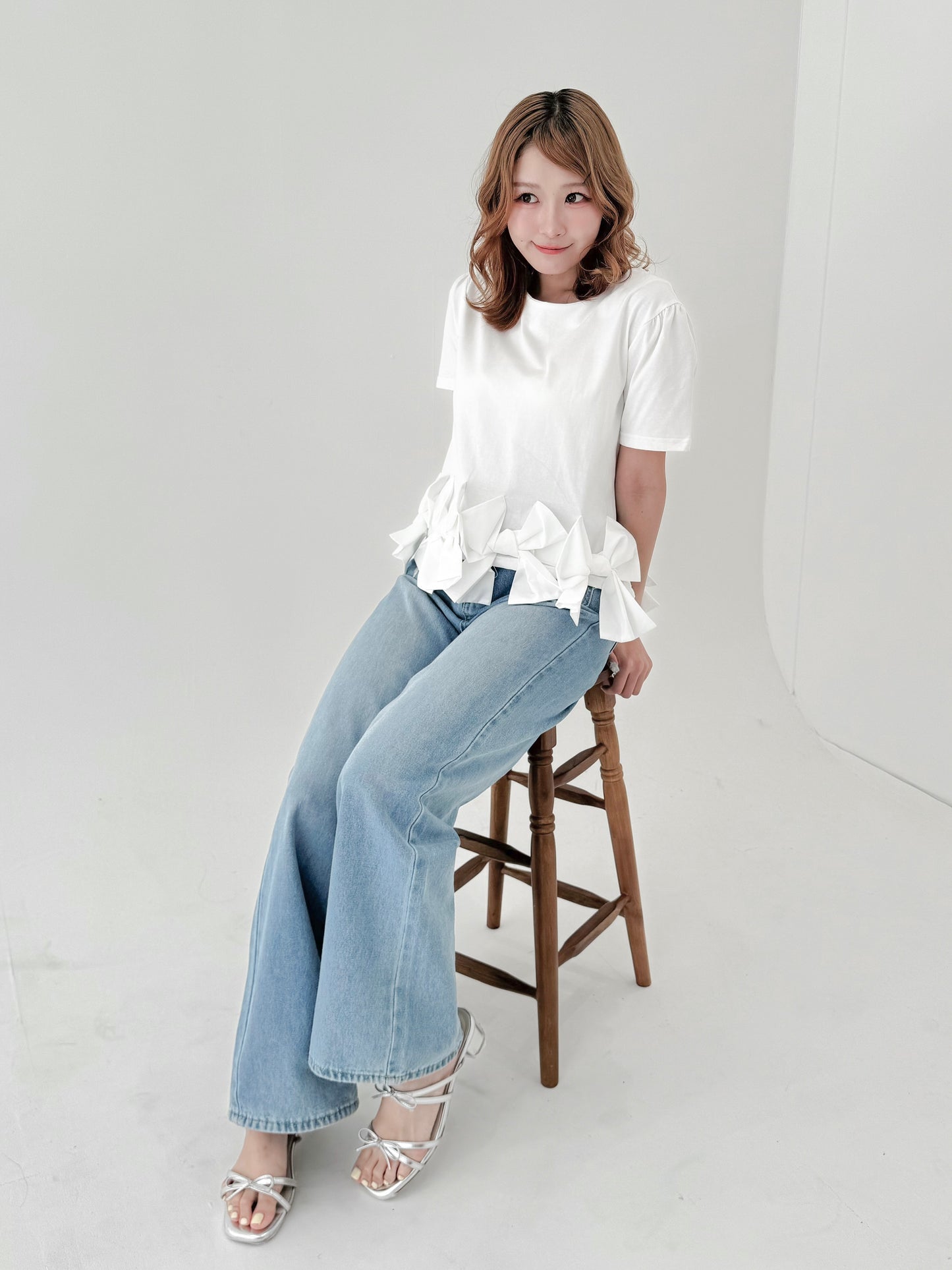 ウエストリボンTシャツ