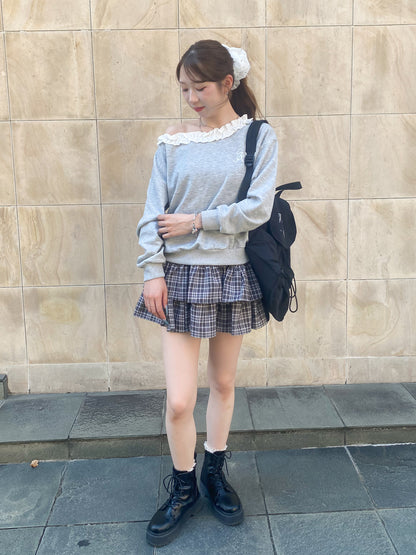 チェックティアードスカート