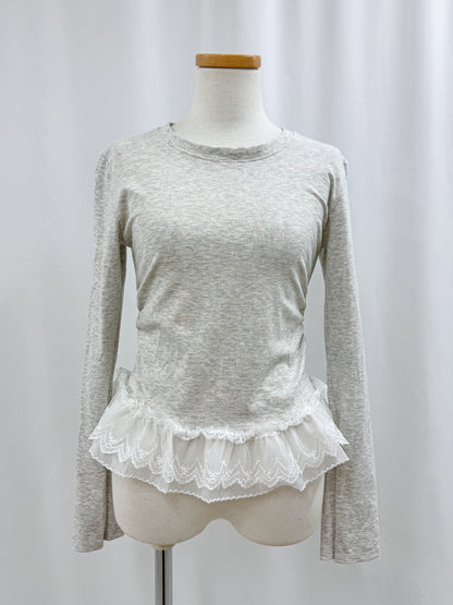 【Official限定価格】レースフリル付きロンT