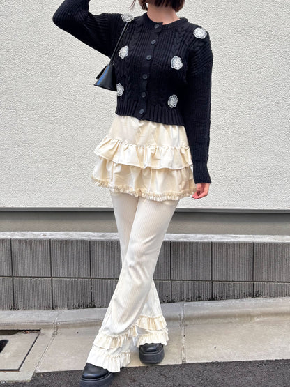 【Official限定価格】フラワーケーブルニット