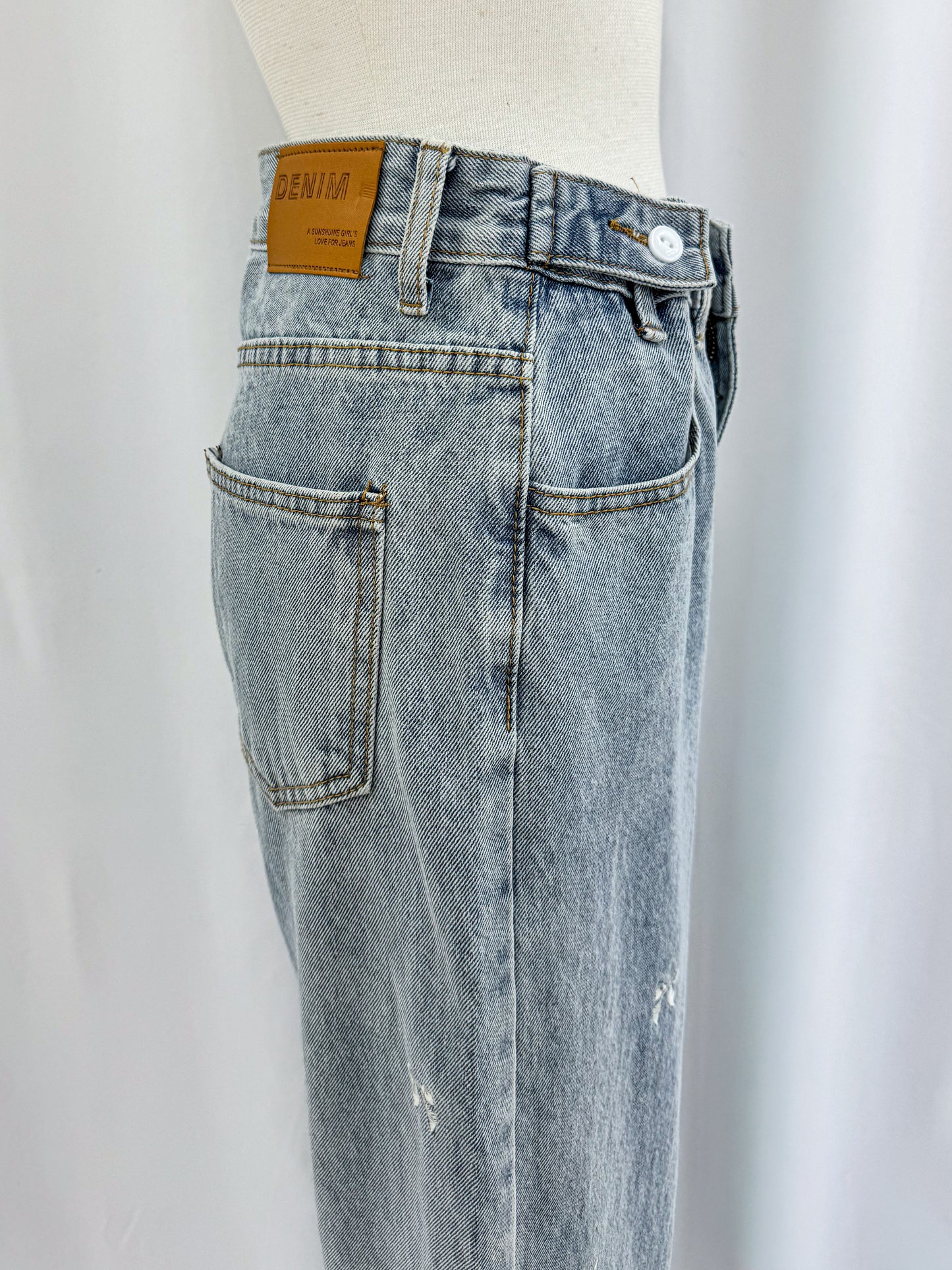 【Official限定価格】リボン刺繡デニムパンツ