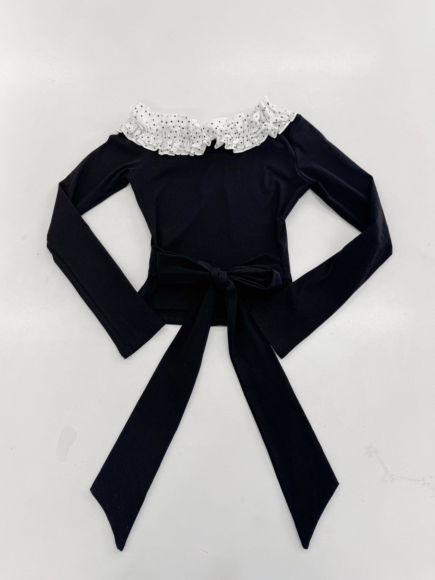 ドットフリルワンショルリボンT