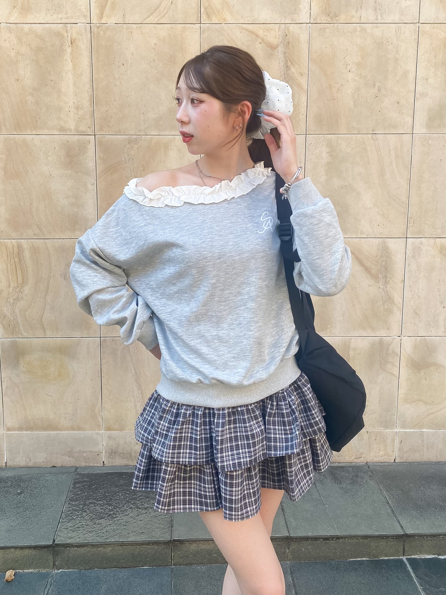 チェックティアードスカート