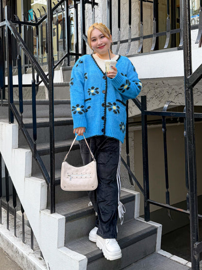 ライン入りベロアパンツ