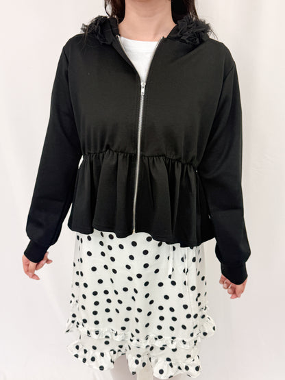 【Official限定価格】ペプラムスエットパーカー