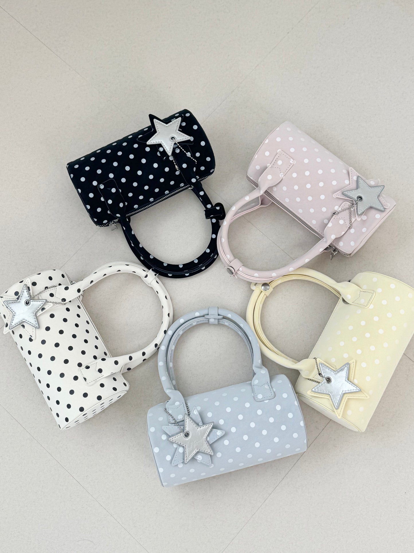 星チャーム付きドットミニBAG