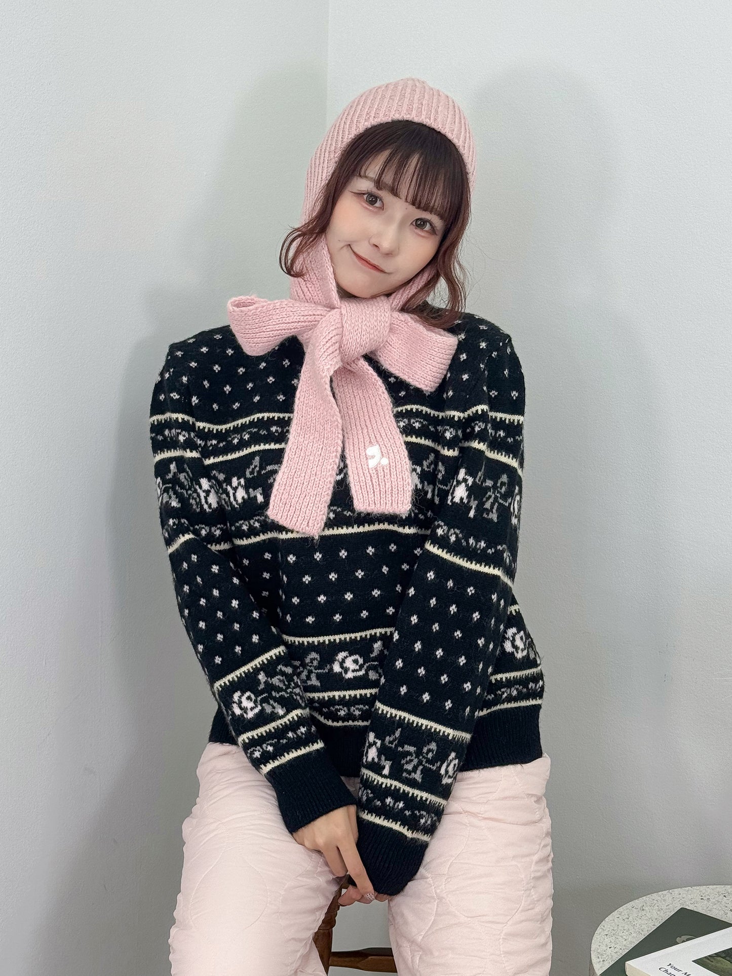 【Official限定価格】ビンテージ風フラワーニット