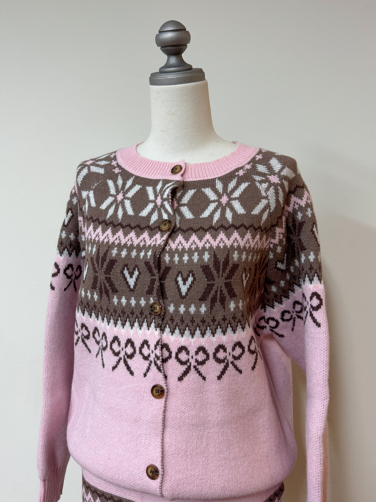 リボンノルディックニットセットアップ