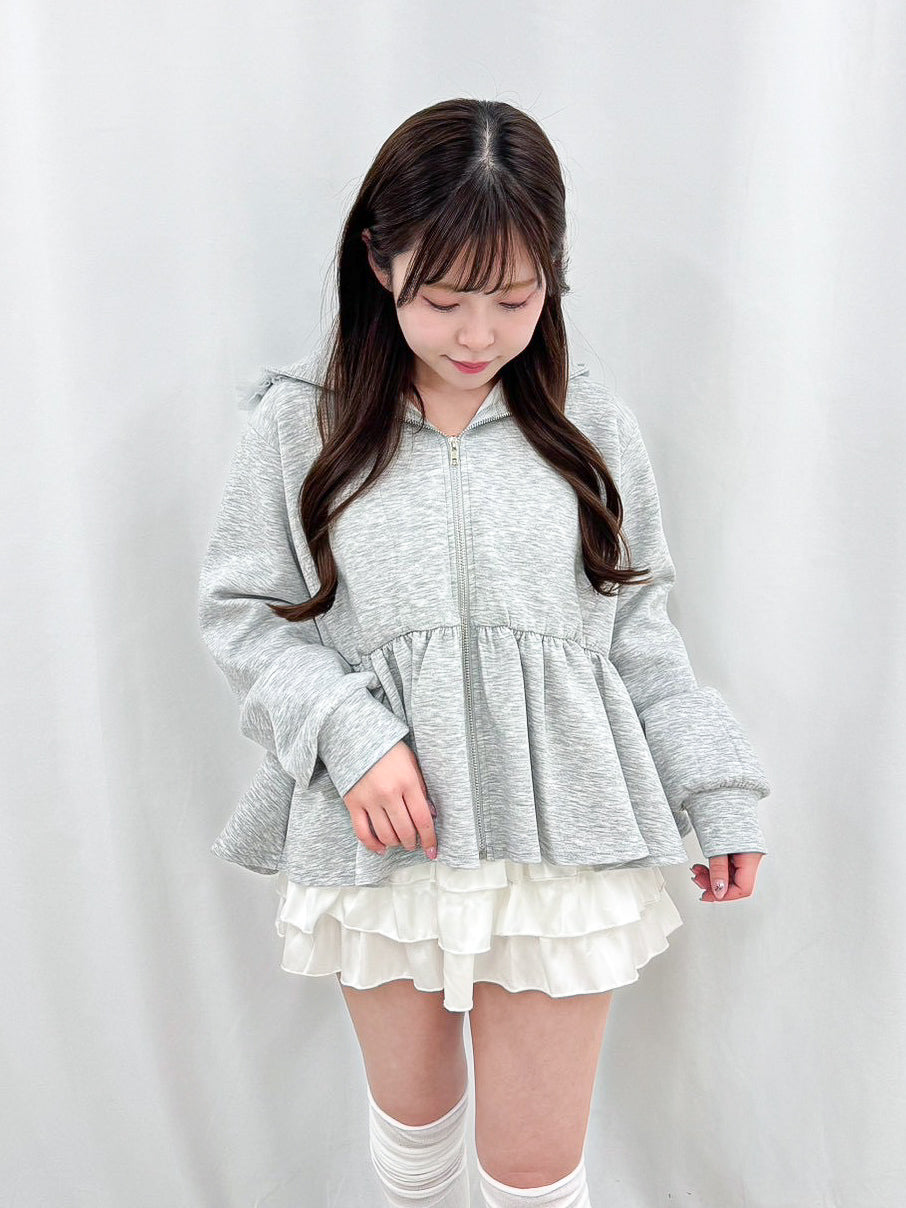 【Official限定価格】ペプラムスエットパーカー