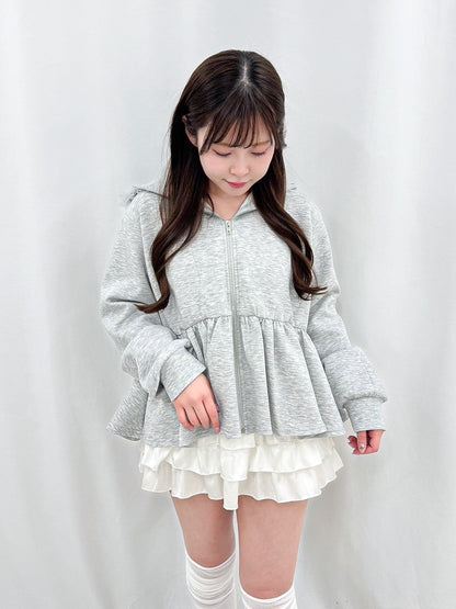 【Official限定価格】ペプラムスエットパーカー