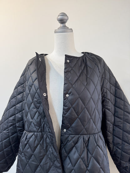 キルティングロングコート