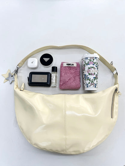 エナメル合皮BIGラウンドショルダーBAG