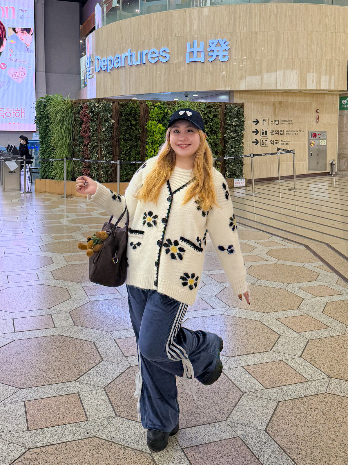 花柄オーバーサイズカーデ
