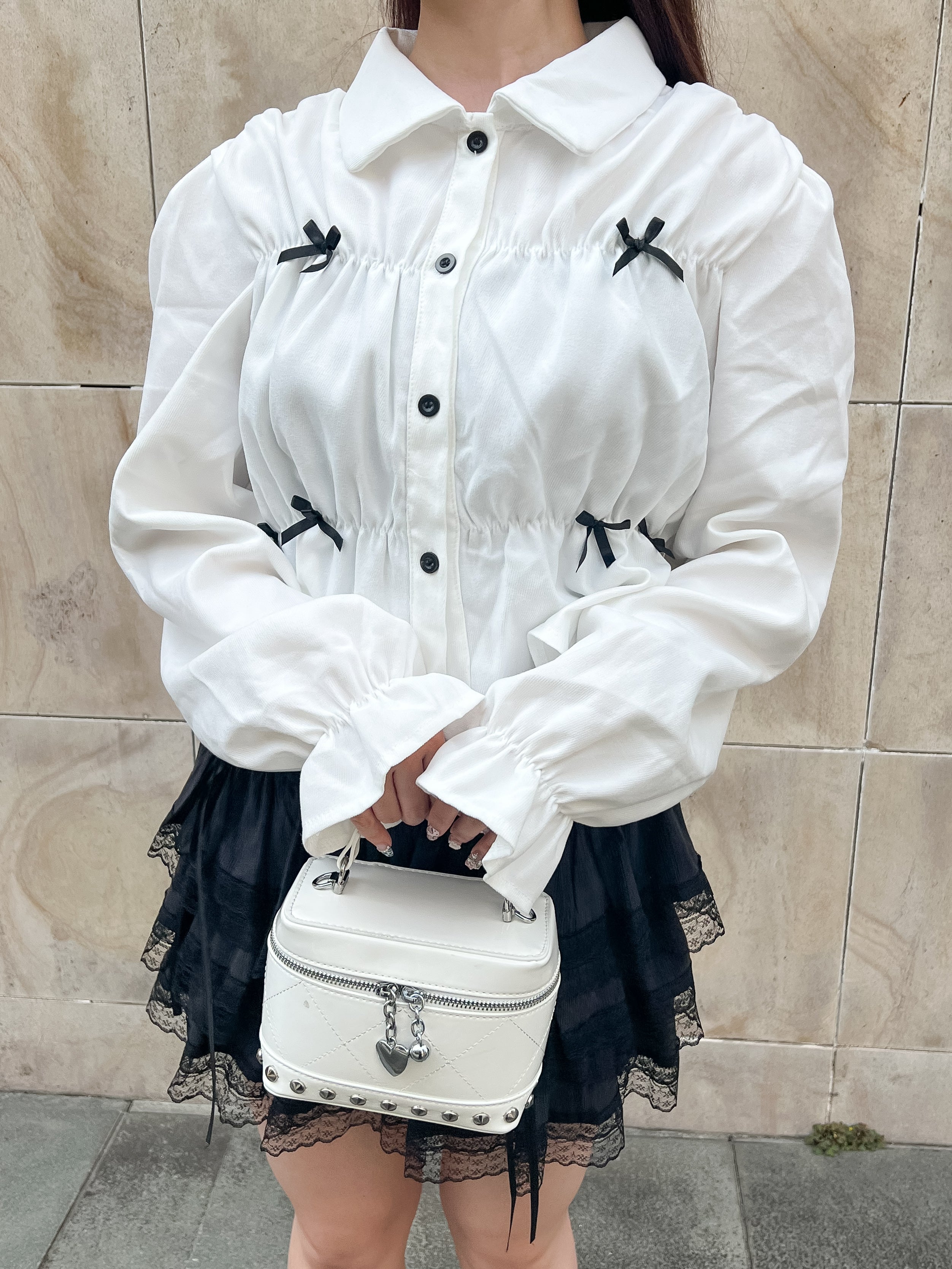 試着のみ♡LIten♡リテン♡シャーリングブラウス♡ 試着のみ♡LIten♡リテン♡シャーリングブラウス♡