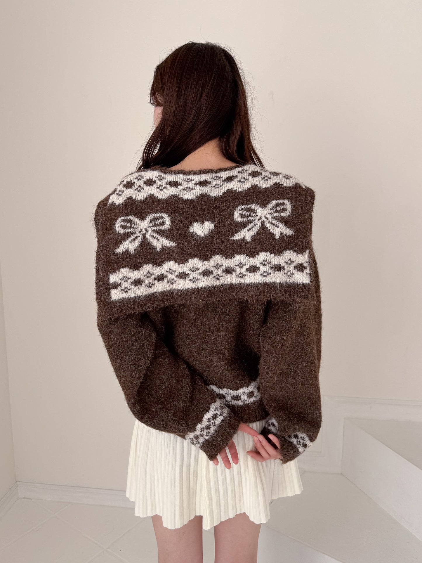 【Official限定価格】リボンショール付きニット