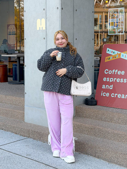 ライン入りベロアパンツ