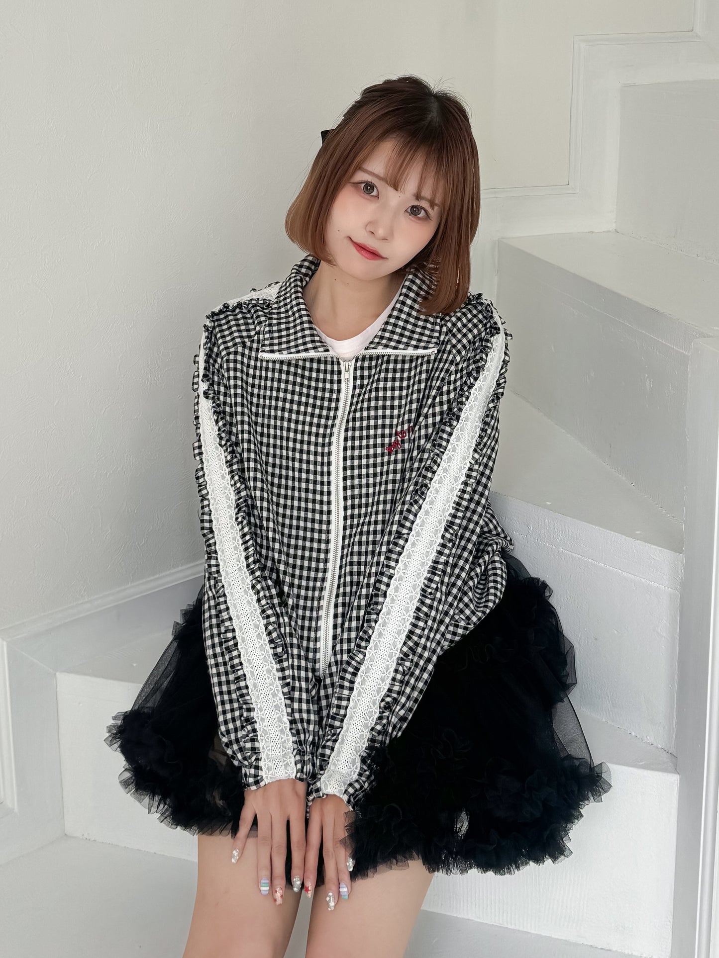【Official限定価格】レースフリルブルゾン
