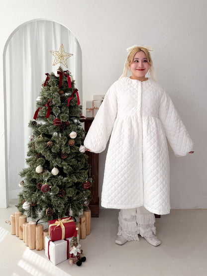 キルティングロングコート