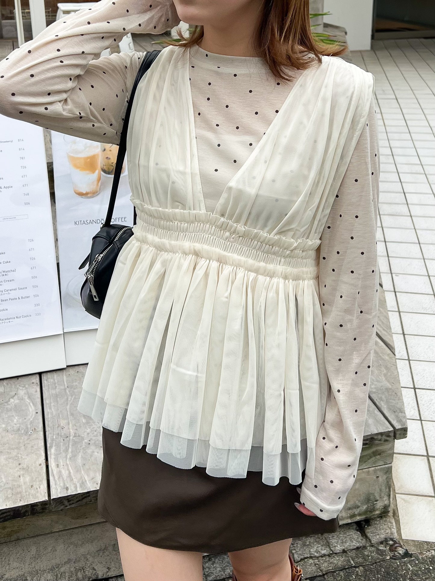 【Official限定価格】チュールペプラムビスチェ