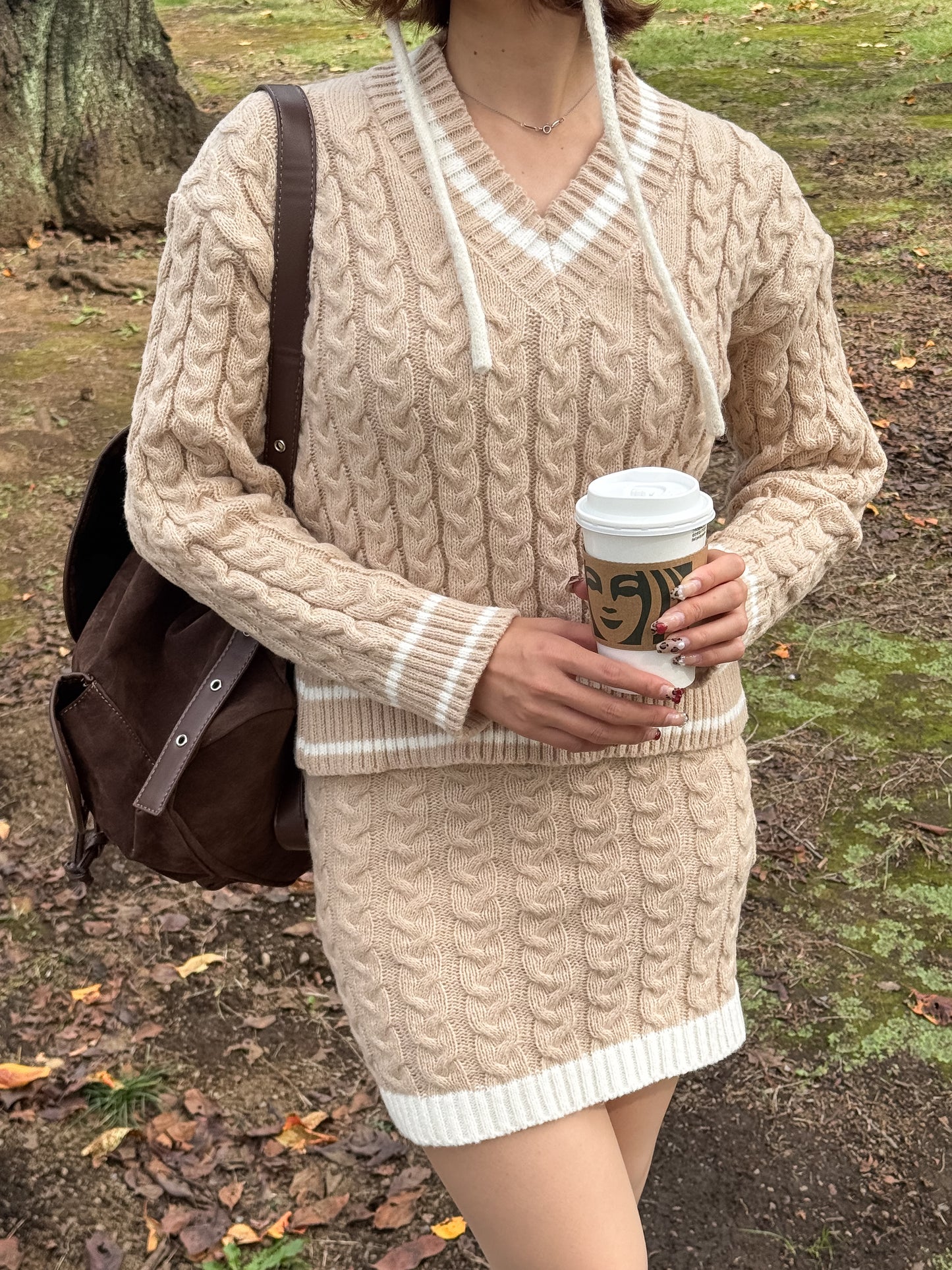 ライン入りニットセットアップ