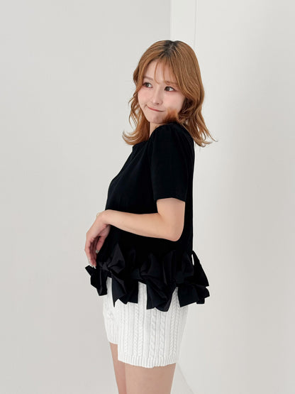 ウエストリボンTシャツ
