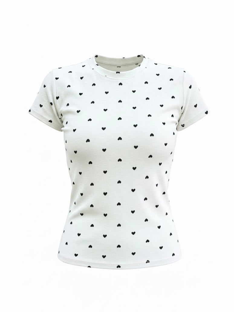 ハートフロッキーTシャツ