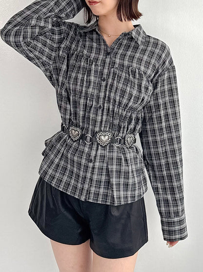 【Official限定】シャーリングチェックシャツ