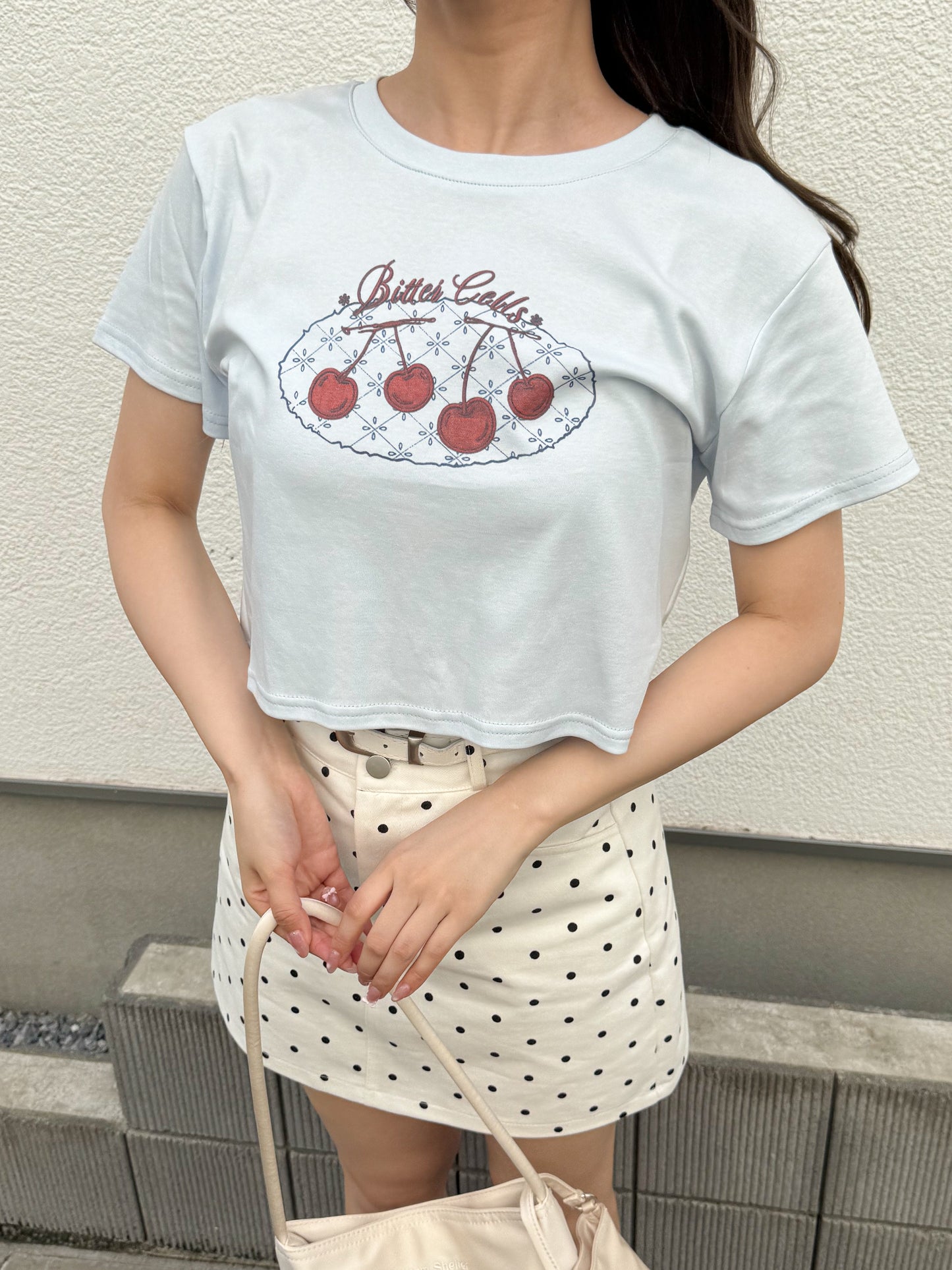 チェリークロップドTシャツ