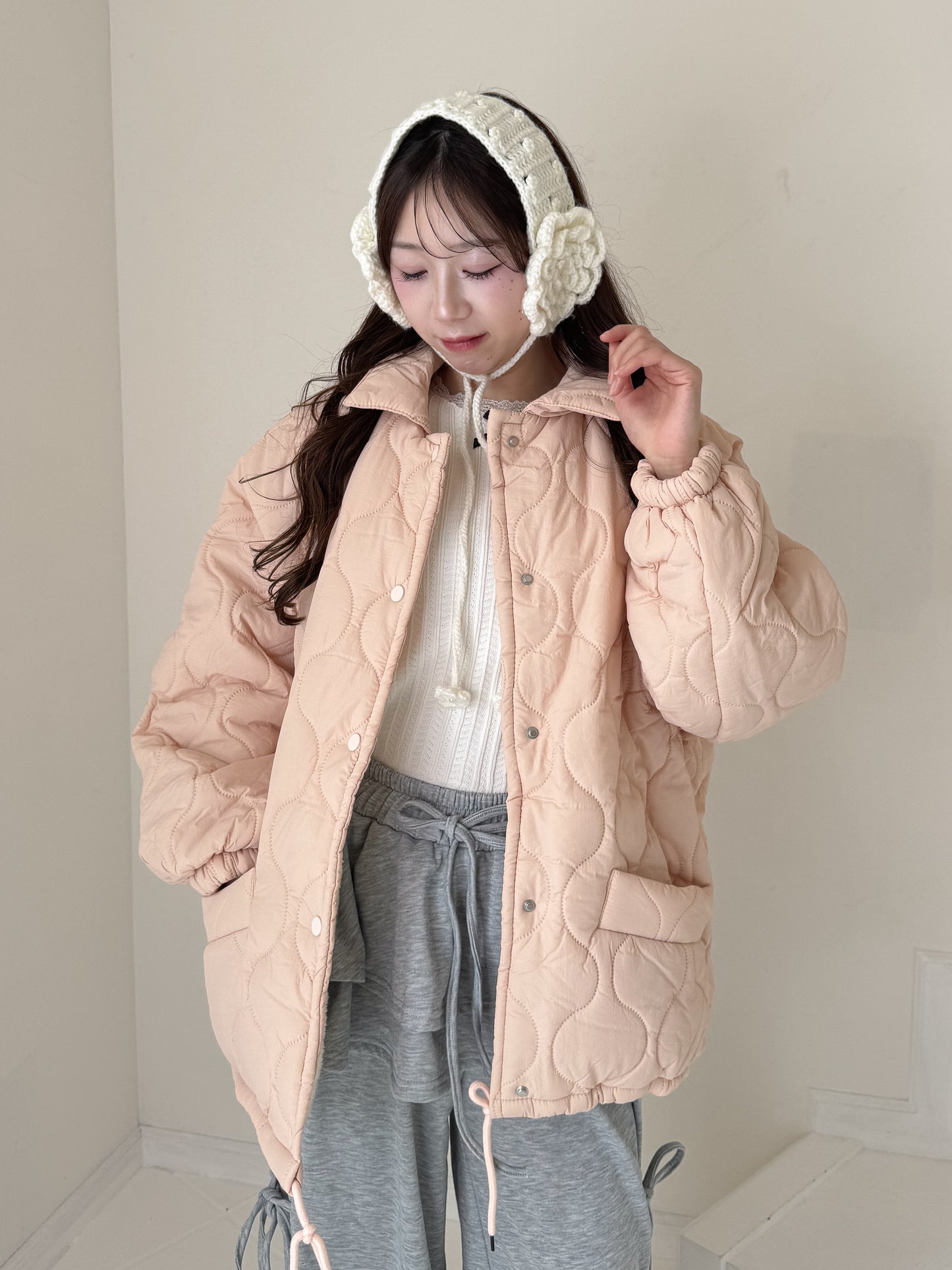 裏地ボア中綿ジャケット