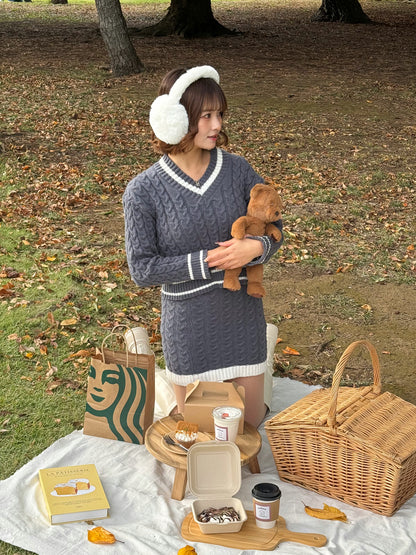 ライン入りニットセットアップ