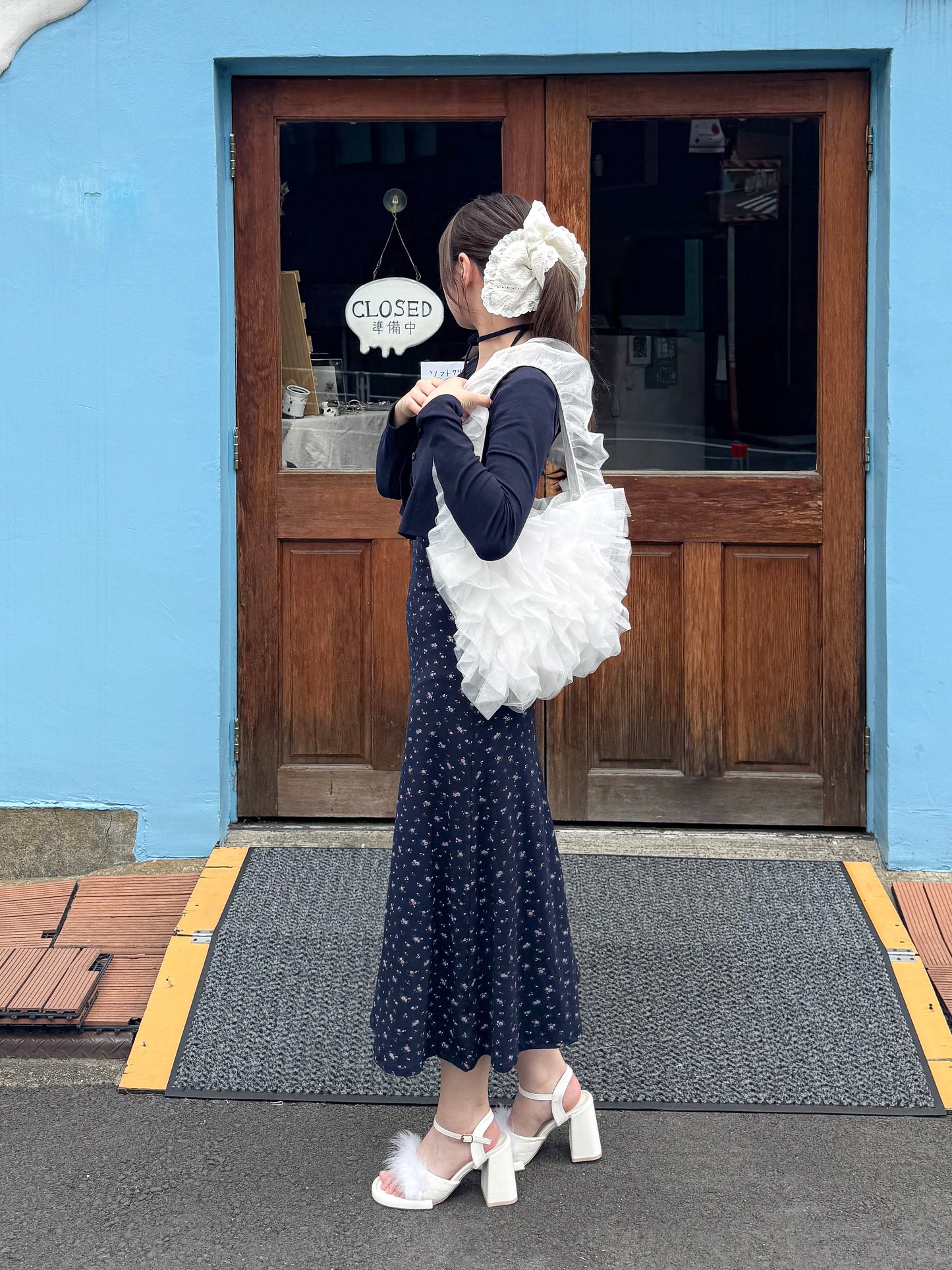 【Official限定価格】小花柄ロングキャミワンピース×カーディガンセット
