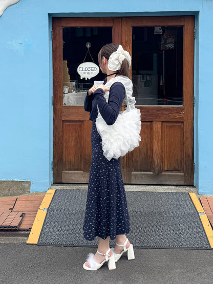 【Official限定価格】小花柄ロングキャミワンピース×カーディガンセット