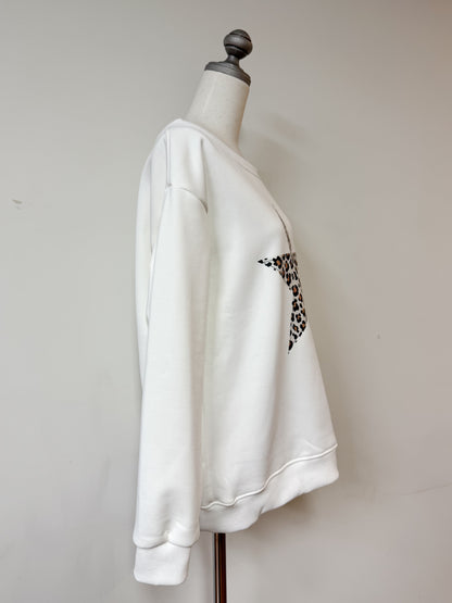 【Official限定価格】ヒョウ柄星トレーナー