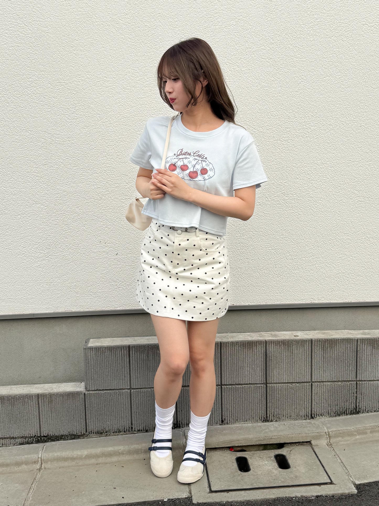 チェリークロップドTシャツ